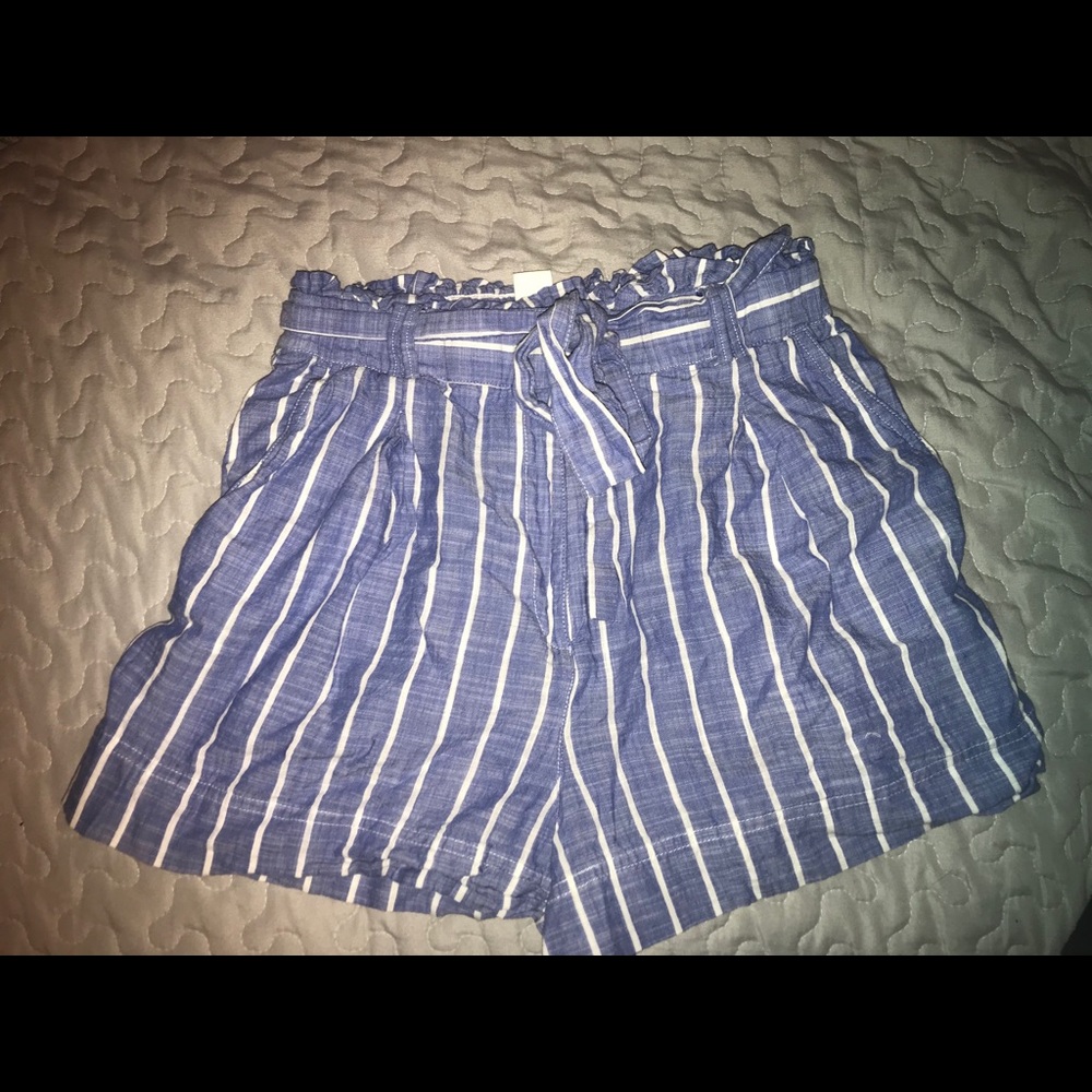 Blue and white dress shorts